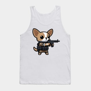 Tactical chihuahua Tank Top